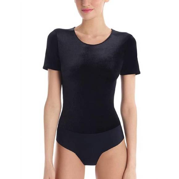 NEW COMMANDO velvet tee bodysuit in black - Picture 1 of 2